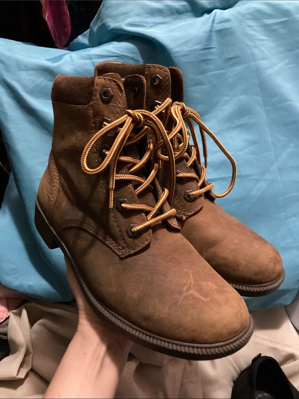 Kodiak waterproof women’s Brown leather Lace-Up Ankle Boots 8